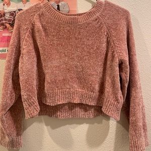 Rose gold/dusty pink cropped sweater